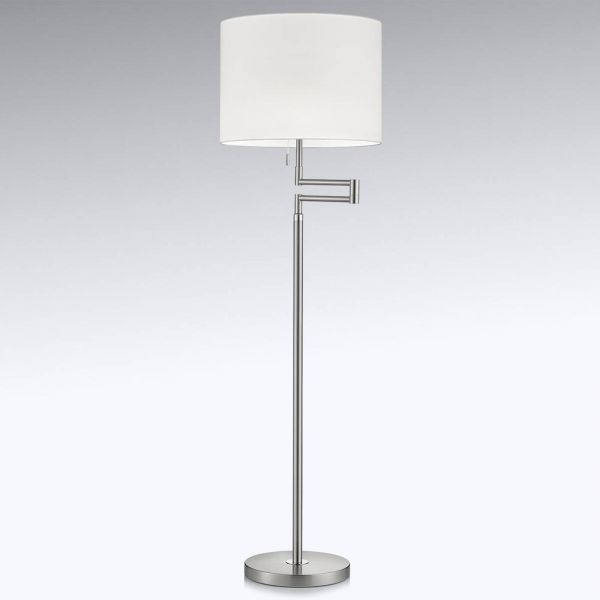  Knapstein Knapstein Lilian Floor Lamp, Led Dimmer, Matt Nickel/chrome 