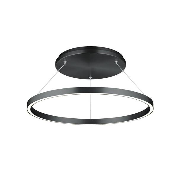  Knapstein Knapstein Lisa-d Led Pendant Light, Ring-shaped, Black 