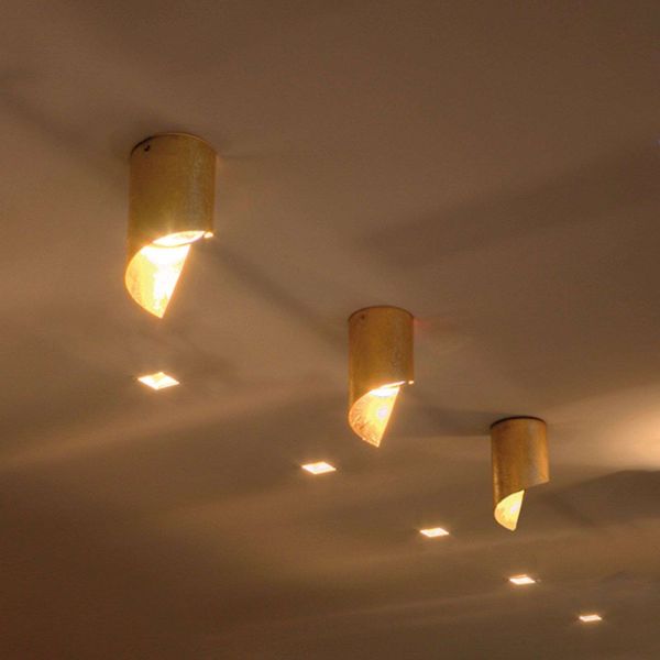  Knikerboker Knikerboker Hué Led Ceiling Light 8x15cm Gold Leaf 