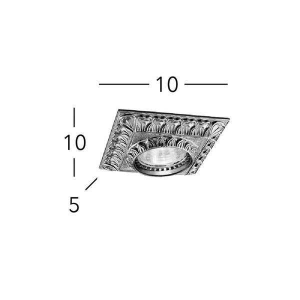  Kolarz Kolarz Milady Downlight, Chrome-coloured, Length 10 Cm 