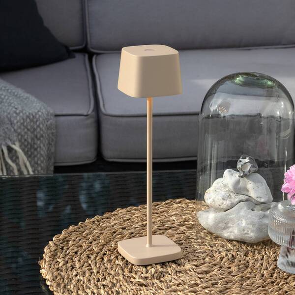  Konstsmide Konstsmide Capri Led Rechargeable Table Lamp, Height 25 Cm, Sand-coloured, Ip54 