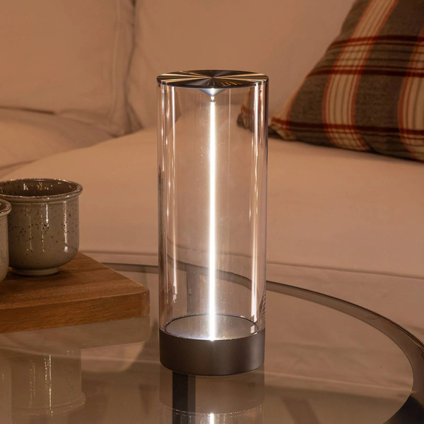  Konstsmide Konstsmide Edison Led Table Lamp, Height 24 Cm, Grey/clear, Ip54 