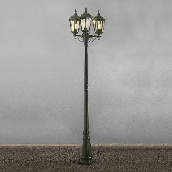  Konstsmide Konstsmide Firenze Lamp Post, 3-bulb, Green 