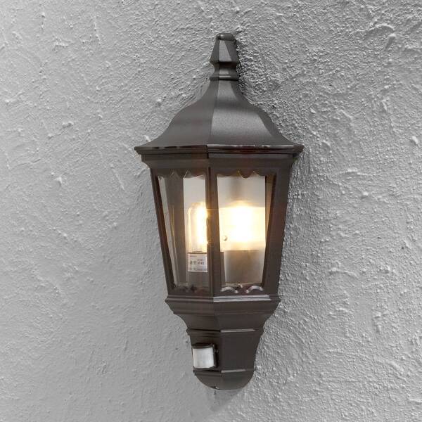  Konstsmide Konstsmide Firenze Outdoor Wall Lamp Half Shell, Sensor Black 