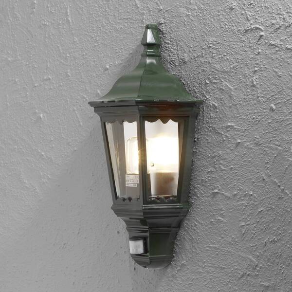  Konstsmide Konstsmide Firenze Outdoor Wall Lamp Half Shell, Sensor Green 