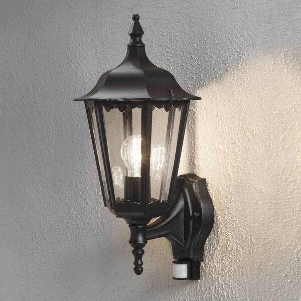  Konstsmide Konstsmide Firenze Outdoor Wall Lamp, Sensor, Standing, Black 