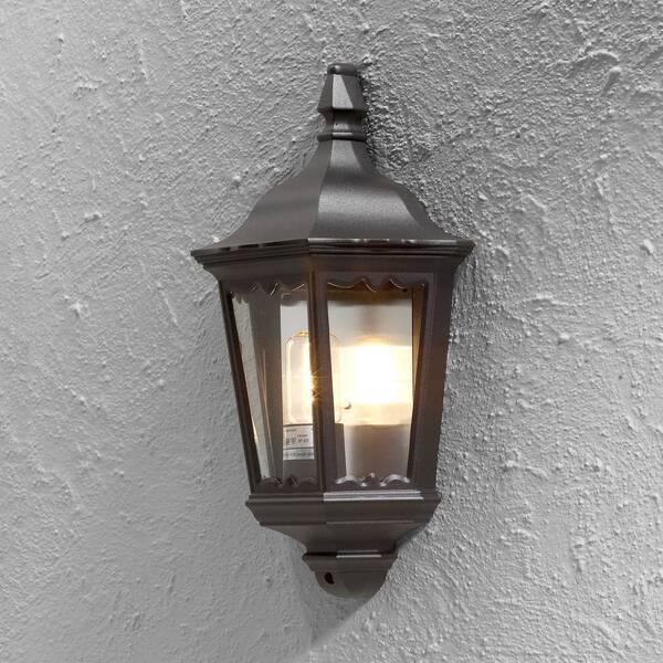  Konstsmide Konstsmide Firenze Outdoor Wall Light, Half Shell, Black 