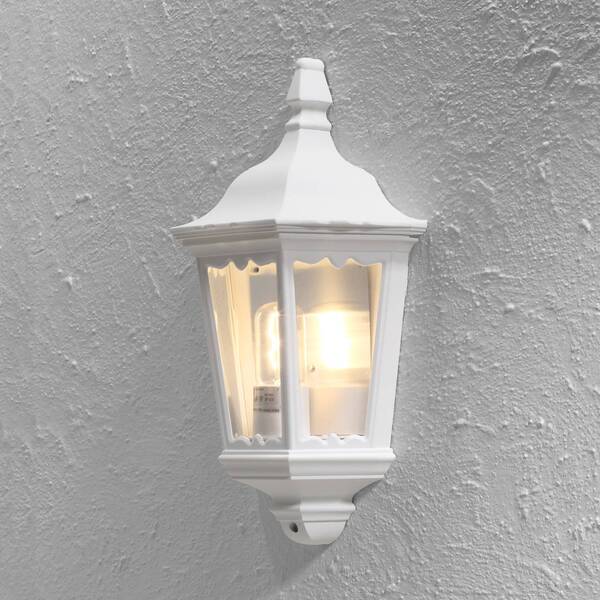  Konstsmide Konstsmide Firenze Outdoor Wall Light, Half Shell, White 