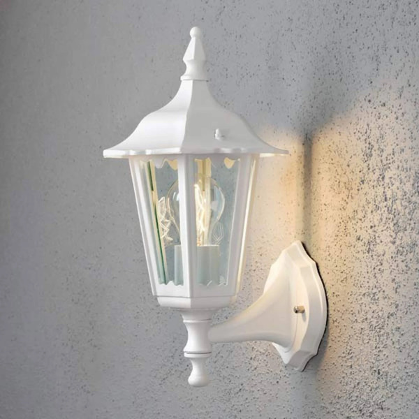  Konstsmide Konstsmide Firenze Outdoor Wall Light, White, Socket Above, 36 Cm 