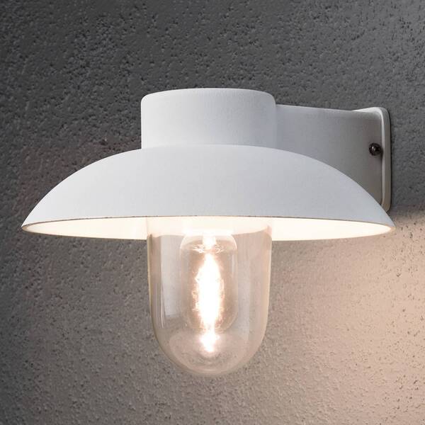  Konstsmide Konstsmide Mani Outdoor Wall Light, Clear Glass, White 
