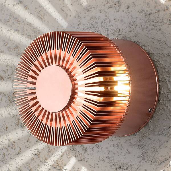  Konstsmide Konstsmide Monza Led Outdoor Wall Lamp Round Copper 9 Cm 