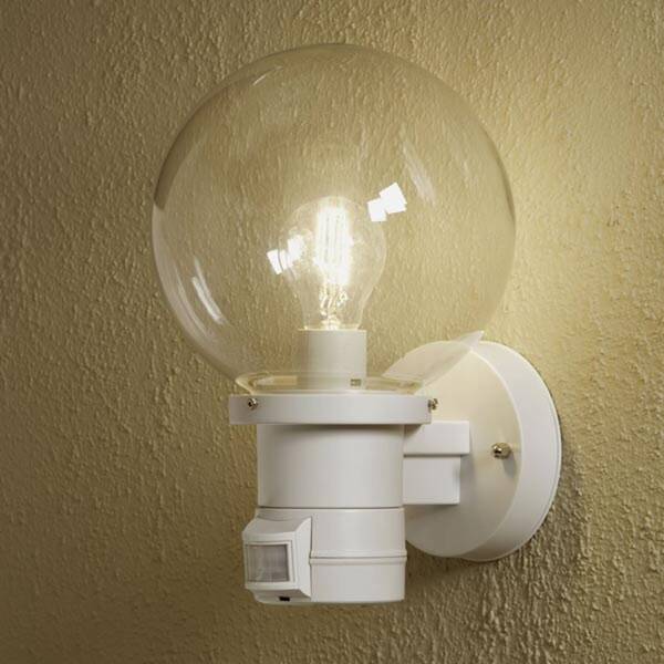  Konstsmide Konstsmide Nemi Outdoor Wall Light With Motion Sensor, White 