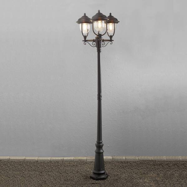  Konstsmide Konstsmide Parma Lamp Post 3-bulb In Black 