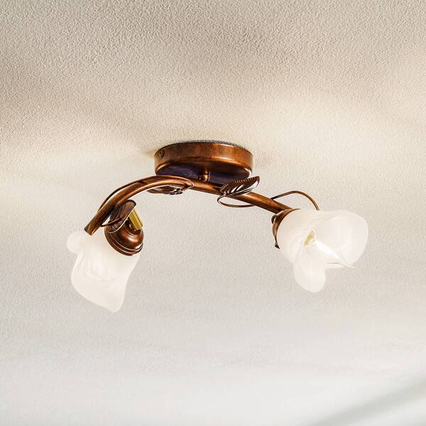  Lamkur Lamkur Siena Ceiling Light, Florentine Style, 2-bulb 