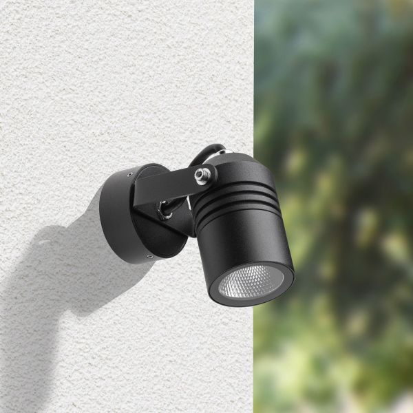  Lcd Lcd 5019 Led Wall Spotlight, Black, Ip54 