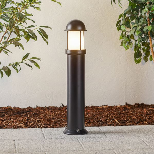  Lcd Lcd Mason Powder-coated Path Light In Black 