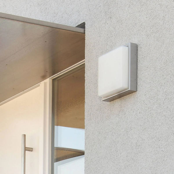  Lcd Lcd Outdoor Wall Light 046, Motion Detector, Stainless Steel 