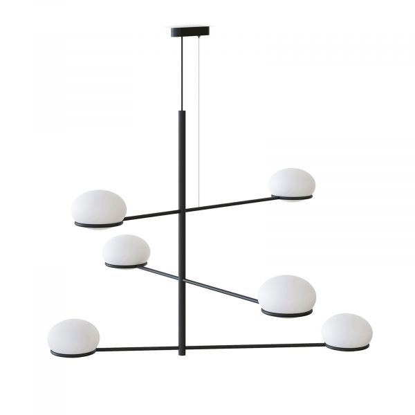  Leds-c4 Leds-c4 Coco Chandelier Hanging Light, Black/white 