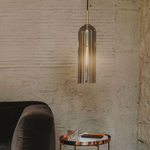  Leds-c4 Leds-c4 Glam Hanging Light, Smoked Glass, 38.5 cm 
