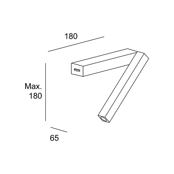  Leds-c4 Leds-c4 Hall Slim Wall-mounted Reading Lamp With Led White 