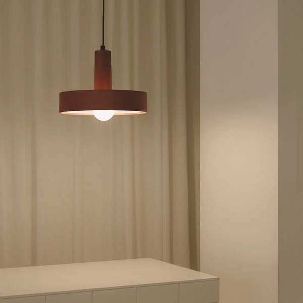  Leds-c4 Leds-c4 Hanging Light Keops 1, Terracotta Matt, ø 28 Cm, Aluminium 