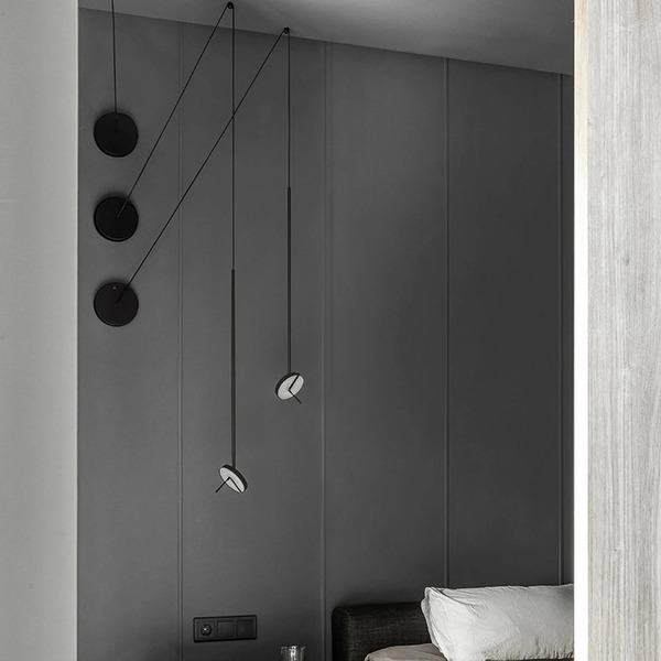  Leds-c4 Leds-c4 Led Pendant Light Invisible Single, Black, Aluminium 