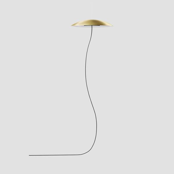  Leds-c4 Leds-c4 Noway Single Led Floor Lamp Curved, Gold 