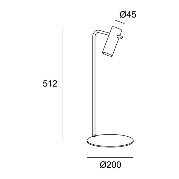  Leds-c4 Leds-c4 Nude Curved Table Lamp E27 Black 