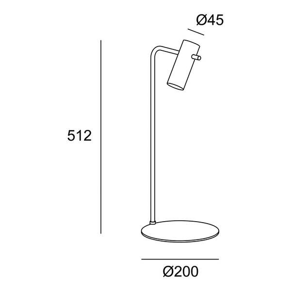  Leds-c4 Leds-c4 Nude Curved Table Lamp E27 Grey/black 