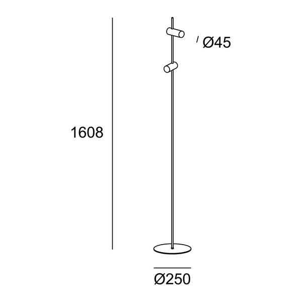  Leds-c4 Leds-c4 Nude Double Floor Lamp E27 Black 