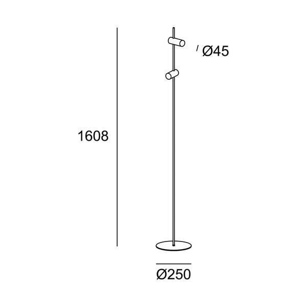  Leds-c4 Leds-c4 Nude Double Floor Lamp E27 Gold/black 
