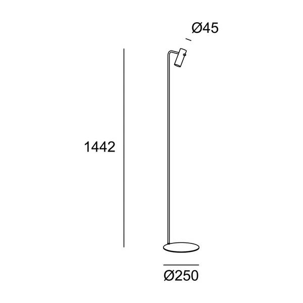  Leds-c4 Leds-c4 Nude Single Curved Floor Lamp Black 