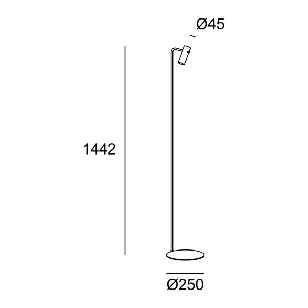  Leds-c4 Leds-c4 Nude Single Curved Floor Lamp Grey/black 