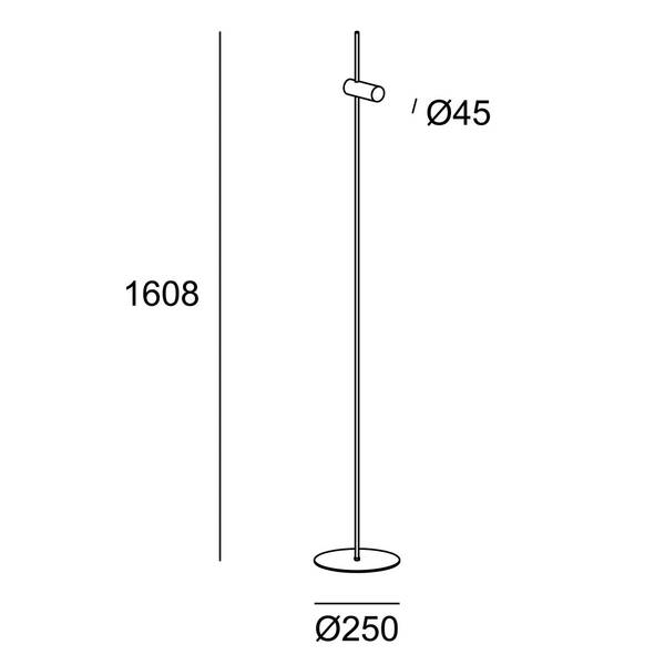 Leds-c4 Leds-c4 Nude Single Floor Lamp E27 Grey/black 