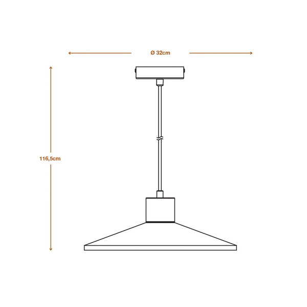  Ledvance Ledvance Concrete Wood Pendant Light, ø 32 Cm, Concrete, Grey 