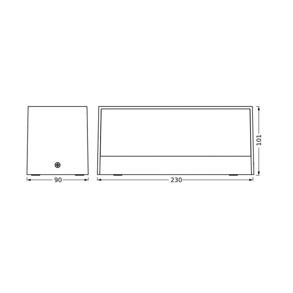 Ledvance Ledvance Led Outdoor Wall Light Endura Style Idri, Dark Grey 