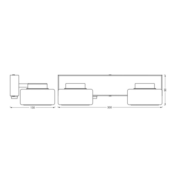  Ledvance Ledvance Led Wall Light Orbis Flame, 2-bulb, Chrome, Ip44 