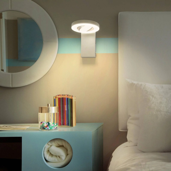  Ledvance Ledvance Led Wall Spotlight Saturn Cct, Switch, White 