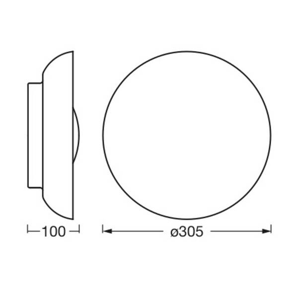  Ledvance Ledvance Orbis Milan Ceiling Light Nickel 