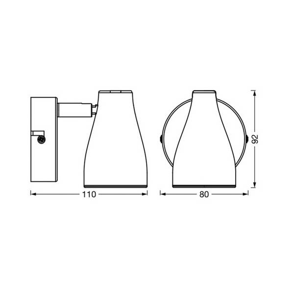  Ledvance Ledvance Pear Led Spotlight Gu10 1-bulb Black 