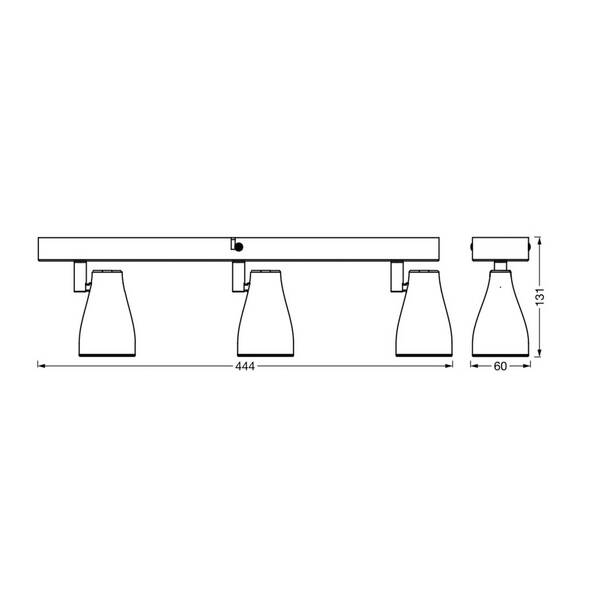  Ledvance Ledvance Pear Led Spotlight Gu10 3-bulb Black 