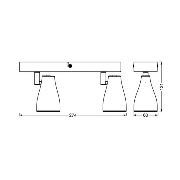  Ledvance Ledvance Pear Led Spotlight Gu10 2-bulb Grey 