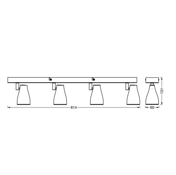  Ledvance Ledvance Pear Led Spotlight Gu10 4-bulb Grey 