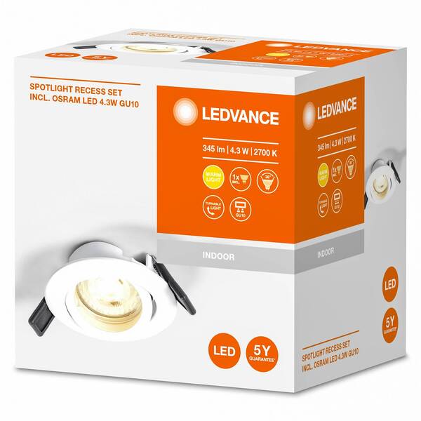  Ledvance Ledvance Recess Twistlock Downlight Ip20 White 
