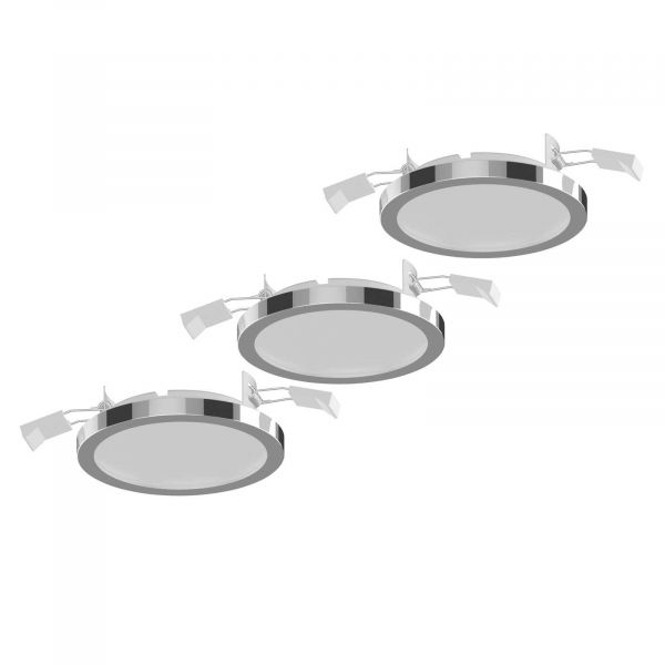  Lightme Lightme Aqua Pur Recessed Light ø11cm Chrome 3-set 