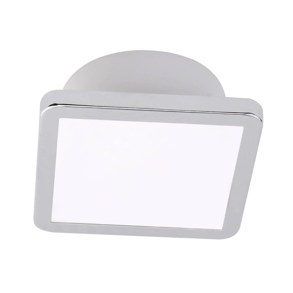  Lightme Lightme Aqua Uno Ceiling Light, 11 X 11 Cm, Chrome, Ip44 