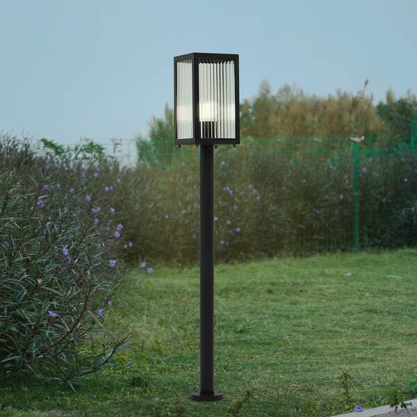  Lindby Lindby Bolgar Path Light, Black, Metal, Glass, 15 Cm 
