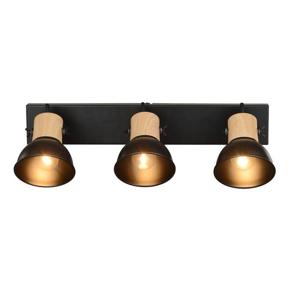  Lindby Lindby Bosko Spotlight, Black, Three-bulb, Long 