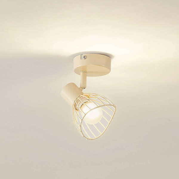  Lindby Lindby Ceiling Light Piena, Beige, 1-bulb, Metal, ø 93.cm 