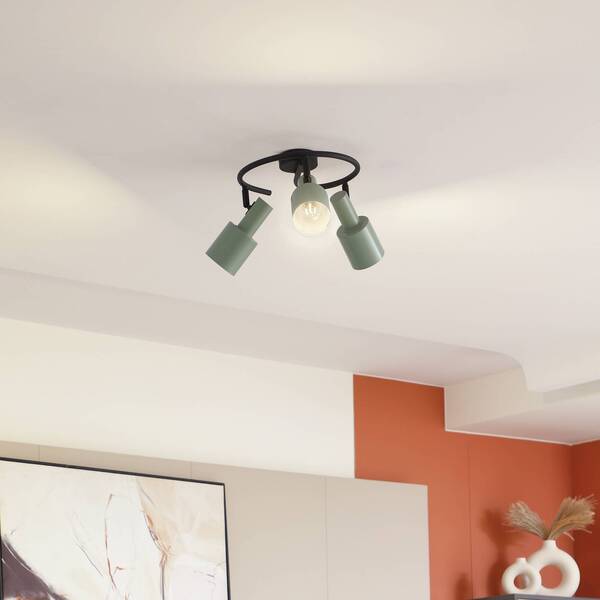  Lindby Lindby Downlight Ovelia, Green/black, 3-bulb, E27 